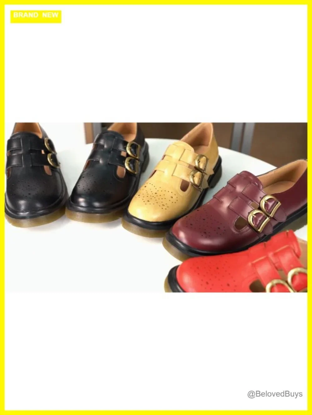 Chunky Platform Mary Janes with Double Buckle Straps 90s Vintage Style Loafers